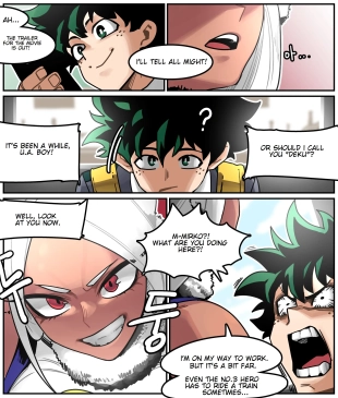 hentai Deku meets Mirko on a Train and Fucks Her