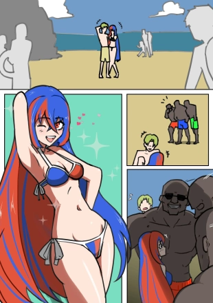 hentai Nanpa sa reru ryūru-chan on the beach [fire emblem engage )