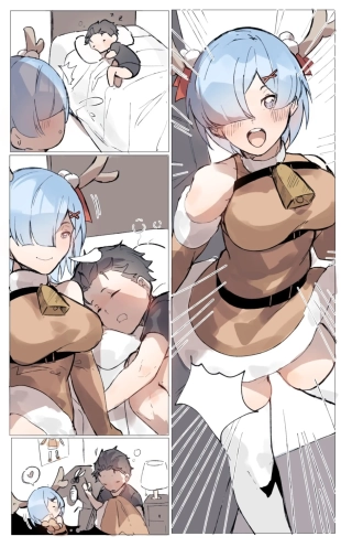 hentai Subaru x Rem Christmas